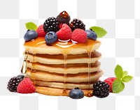 PNG  Pancakes dessert berries berry. AI generated Image by rawpixel.