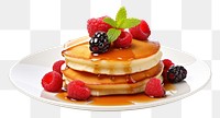 PNG  Pancakes raspberry berries fruit. AI generated Image by rawpixel.