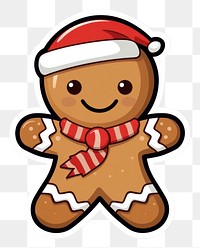 PNG  Christmas gingerbread cookie food anthropomorphic. AI generated Image by rawpixel.