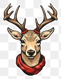 PNG Christmas reindeer antler animal mammal. 