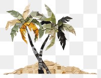 PNG Palm tree painting plant leaf. AI generated Image by rawpixel.