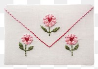 PNG Love letter embroidery pattern wallet. AI generated Image by rawpixel.