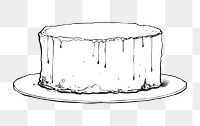 PNG Cake drawing dessert sketch. AI generated Image by rawpixel.