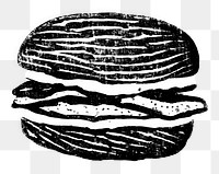 PNG Burger drawing sketch black. 