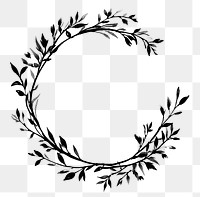 PNG Flower wreath pattern plant white background. AI generated Image by rawpixel.