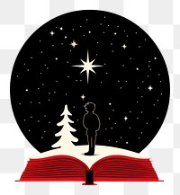PNG  Book christmas shape night. AI generated Image by rawpixel.