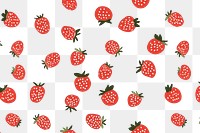 PNG Strawberry strawberry pattern backgrounds. AI generated Image by rawpixel.