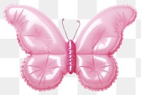 PNG Butterfly balloon pink white background. AI generated Image by rawpixel.