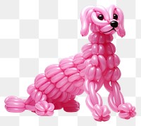 PNG Dog figurine pink toy. AI generated Image by rawpixel.