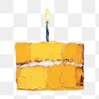 PNG Yellow butter cake art illuminated anniversary. AI generated Image by rawpixel.