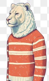 PNG Sweater art mammal sketch. AI generated Image by rawpixel.