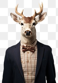 PNG Deer wearing business suit. AI generated Image by rawpixel.