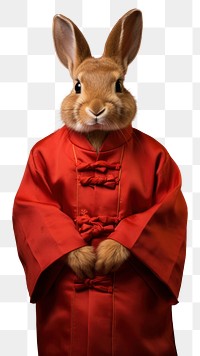 PNG Rabbit wearing Chinese robe. AI generated Image by rawpixel.