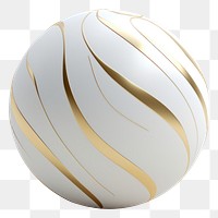 PNG  Christmas ball sphere white gold. AI generated Image by rawpixel.