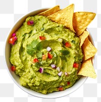 PNG Guacamole food bowl white background. AI generated Image by rawpixel.