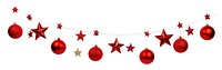 PNG  Christmas garland decoration white background illuminated. AI generated Image by rawpixel.