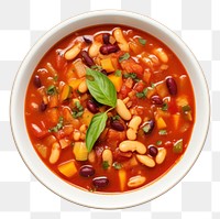 PNG  Minestrone soup food bowl stew. AI generated Image by rawpixel.