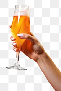 PNG Hand holding beer glass drink refreshment champagne. AI generated Image by rawpixel.