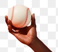 PNG Hand holding baseball sports throwing softball. AI generated Image by rawpixel.