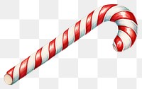 PNG Candy cane confectionery white background lollipop. AI generated Image by rawpixel.