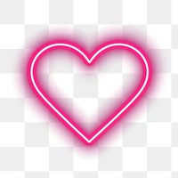 PNG  Heart icon neon light night