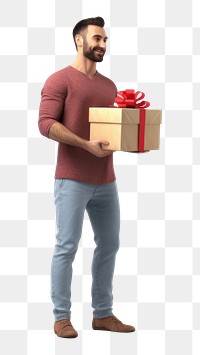 PNG Gift cardboard holding adult. AI generated Image by rawpixel.