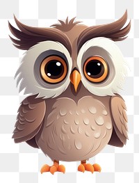 PNG Animal owl cartoon bird. AI generated Image by rawpixel.