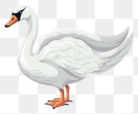 PNG Animal swan cartoon goose. AI generated Image by rawpixel.