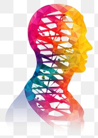 PNG DNA human white background silhouette. 