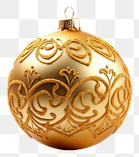 PNG Ornament gold christmas white background. AI generated Image by rawpixel.