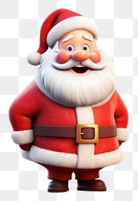 PNG Santa Claus cartoon toy white background