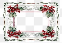 PNG Vintage Christmas frame christmas pattern white background. AI generated Image by rawpixel.