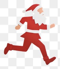 PNG Santa Claus christmas running representation. AI generated Image by rawpixel.