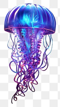 PNG Jellyfishs invertebrate illuminated transparent. AI generated Image by rawpixel.