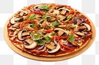PNG  Vegan pizza food white background vegetable. AI generated Image by rawpixel.