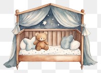 PNG  Crib furniture cute bed. AI generated Image by rawpixel.
