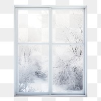 PNG Frosted window nature white snow