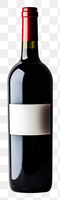 PNG  Red wine bottle drink white background refreshment. AI generated Image by rawpixel.