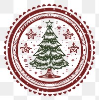 PNG Chirstmas stamp christmas pattern tree. AI generated Image by rawpixel.