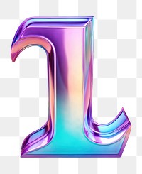 PNG Alphabet L shape number text illuminated