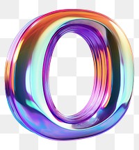 PNG Alphabet O shape iridescent purple accessories accessory. AI generated Image by rawpixel.