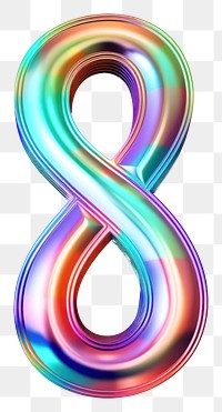 PNG Alphabet number 8 shape light neon illuminated. AI generated Image by rawpixel.