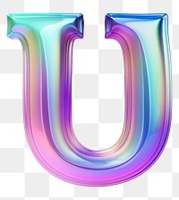 PNG Alphabet U shape white background rainbow pattern. AI generated Image by rawpixel.