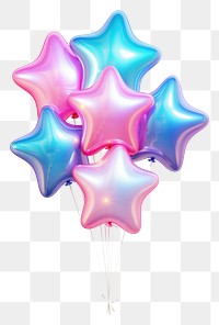 PNG  Star balloons white background lightweight celebration