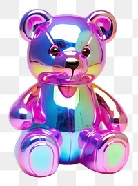 PNG  Teddy bear purple toy white background