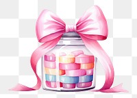PNG Candy jar ribbon white background confectionery. AI generated Image by rawpixel.