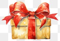 PNG Gift wrapped ribbon red. AI generated Image by rawpixel.