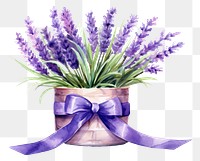 PNG Lavender ribbon flower purple. AI generated Image by rawpixel.