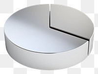 PNG  Pie chart shape white background electronics simplicity. AI generated Image by rawpixel.
