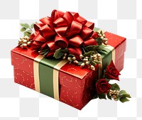 PNG Christmast gift baskets wrapped ribbon plant. AI generated Image by rawpixel.